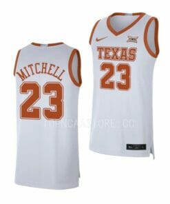 Men's #23 Dillon Mitchell Jersey Texas Longhorns College Basketball Jerseys White