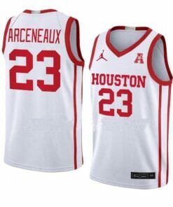 Men's #23 Terrance Arceneaux Jersey Houston Cougars College Basketball Jerseys White