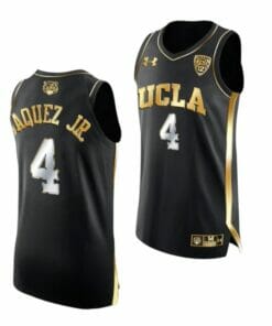 Men's #24 Jaime Jaquez Jr Jersey UCLA Bruins College Basketball Jerseys Black Golden