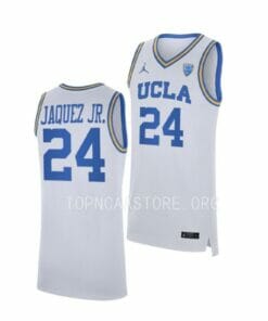 Men's #24 Jaime Jaquez Jr Jersey UCLA Bruins College Basketball Jerseys White
