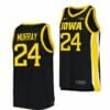 Men's #24 Kris Murray Jersey Iowa Hawkeyes College Basketball Jerseys