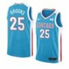 Men's #25 Colby Brooks Jersey Gonzaga Bulldogs College Basketball Jerseys Blue