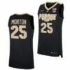 Men's #25 Ethan Morton Jersey Purdue Boilermakers College Basketball Jerseys Black 2022