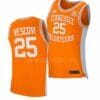 Men's #25 Santiago Vescovi Jersey Tennessee Volunteers College Basketball Jerseys Orange Retro