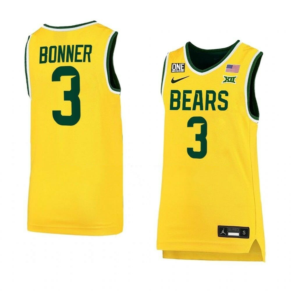 Men's #3 Dale Bonner Jersey Baylor Bears College Basketball Jerseys Yellow 1 Men's #3 Dale Bonner Jersey Baylor Bears College Basketball Jerseys Yellow