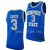 Men's #3 Kendric Davis Jersey Memphis Tigers College Basketball Jerseys Royal