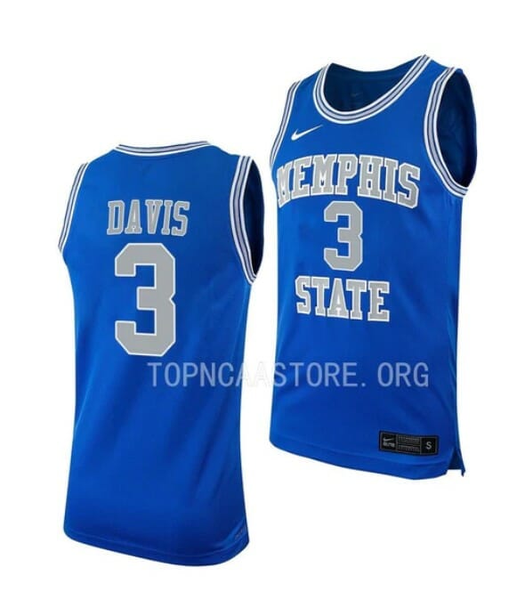 Men's #3 Kendric Davis Jersey Memphis Tigers College Basketball Jerseys Royal 6 Men's #3 Kendric Davis Jersey Memphis Tigers College Basketball Jerseys Royal