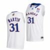 Men's #31 Cam Martin Jersey Kansas Jayhawks College Basketball Jerseys White 2022 2 Men's #31 Cam Martin Jersey Kansas Jayhawks College Basketball Jerseys White 2022