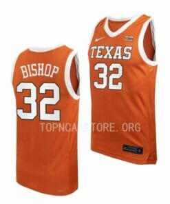Men's #32 Christian Bishop Jersey Texas Longhorns College Basketball Jerseys Orange