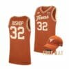 Men's #32 Christian Bishop Jersey Texas Longhorns College Basketball Jerseys Orange Throwback