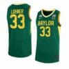 Men's #33 Caleb Lohner Jersey Baylor Bears College Basketball Jerseys Green