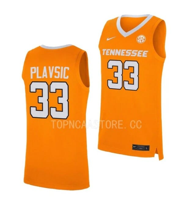 Men's #33 Uros Plavsic Jersey Tennessee Volunteers College Basketball Jerseys Orange 6 Men's #33 Uros Plavsic Jersey Tennessee Volunteers College Basketball Jerseys Orange