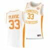 Men's #33 Uros Plavsic Jersey Tennessee Volunteers College Basketball Jerseys White 2 Men's #33 Uros Plavsic Jersey Tennessee Volunteers College Basketball Jerseys White