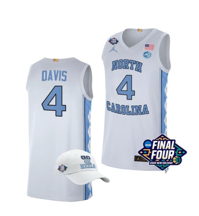 Men's #4 R.J. Davis Jersey North Carolina Tar Heels College Basketball Jerseys White 6 Men's #4 R.J. Davis Jersey North Carolina Tar Heels College Basketball Jerseys White