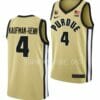 Men's #4 Trey Kaufman Renn Jersey Purdue Boilermakers College Basketball Jerseys Gold 3 Men's #4 Trey Kaufman Renn Jersey Purdue Boilermakers College Basketball Jerseys Gold