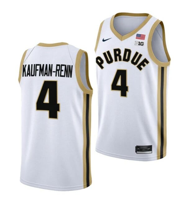 Men's #4 Trey Kaufman Renn Jersey Purdue Boilermakers College Basketball Jerseys White 6 Men's #4 Trey Kaufman Renn Jersey Purdue Boilermakers College Basketball Jerseys White