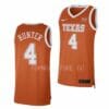 Men's #4 Tyrese Hunter Jersey Texas Longhorns College Basketball Jerseys Orange Limited