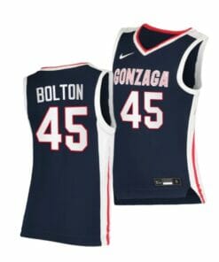 Men's #45 Rasir Bolton Jersey Gonzaga Bulldogs College Basketball Jerseys Navy