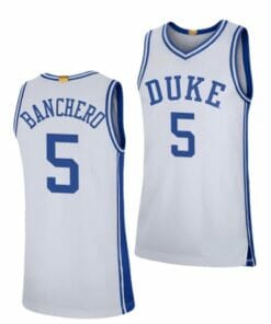 Men's #5 Paolo Banchero Jersey Duke Blue Devils College Basketball Jerseys White