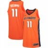 Men's Fighting Illini #11 Ayo Dosunmu Jersey Orange University College Basketball Jerseys