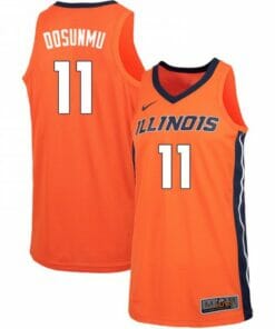 Men's Fighting Illini #11 Ayo Dosunmu Jersey Orange University College Basketball Jerseys