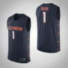Men's Illinois Fighting Illini #1 Trent Frazier Jersey Limited College Basketball Jerseys Navy