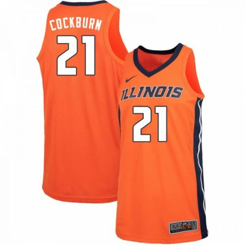 Mens Illinois Fighting Illini Kofi Cockburn Jersey #21 Orange NCAA Basketball Jerseys 6 Mens Illinois Fighting Illini Kofi Cockburn Jersey #21 Orange NCAA Basketball Jerseys