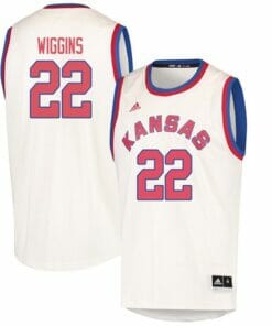 Men's Jayhawks #22 Andrew Wiggins Jersey Cream College Basketball Jerseys