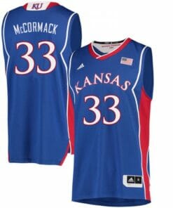 Mens Jayhawks #33 David McCormack Jersey Royal College Basketball Jerseys
