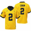 Michigan Wolverines #2 Blake Corum Jersey Alumni Player NCAA Football Game Jersey Yellow