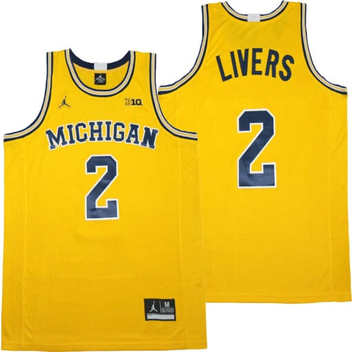 Michigan Wolverines #2 Isaiah Livers NCAA College Basketball Jersey