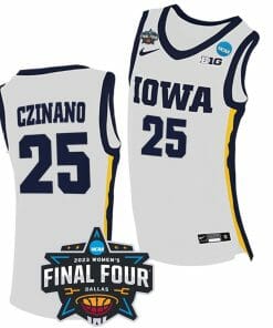 Monika Czinano Jersey Iowa Hawkeyes College Basketball 2023 NCAA Final Four White #25