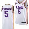 Mwani Wilkinson Jersey LSU Tigers College Basketball Limited White #5