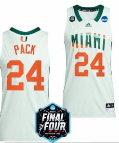 Nijel Pack Jersey Miami Hurricanes 2023 NCAA Final Four White College Basketball #24