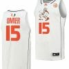 Norchad Omier Jersey Miami Hurricanes College Basketball ACC White #15