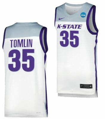 Nae Qwan Tomlin Jersey Kansas State Wildcats College Basketball 2023 NCAA March Madness White #35