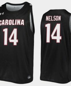 Nathan Nelson Jersey South Carolina Gamecocks College Basketball Black Replica #14
