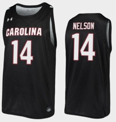 Nathan Nelson Jersey South Carolina Gamecocks College Basketball Black Replica #14