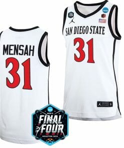 Nathan Mensah Jersey San Diego State Aztecs College Basketball 2023 NCAA Final Four White #31