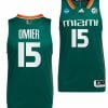 Norchad Omier Jersey #15 Miami Hurricanes 2023 NCAA March Madness Green College Basketball 3 Norchad Omier Jersey #15 Miami Hurricanes 2023 NCAA March Madness Green College Basketball