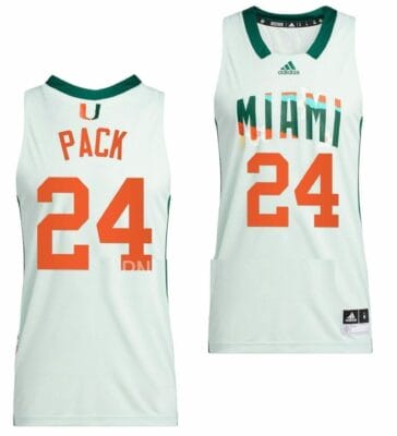 Nijel Pack Jersey Miami Hurricanes College Basketball Honoring Black Excellence White #24