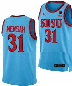 Nathan Mensah Jersey San Diego State Aztecs College Basketball Blue Alternate #31