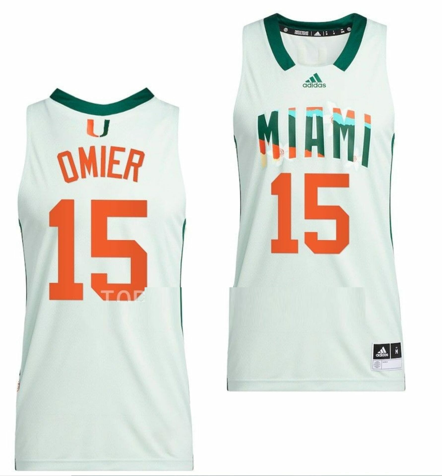 Norchad Omier Jersey Miami Hurricanes College Basketball Honoring Black Excellence White #15 1 Norchad Omier Jersey Miami Hurricanes College Basketball Honoring Black Excellence White #15