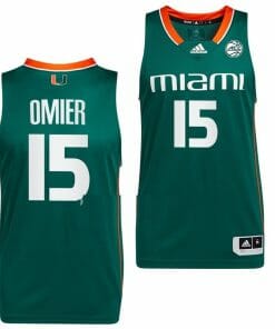Norchad Omier Jersey Miami Hurricanes College Basketball Green #15