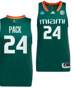 Nijel Pack Jersey Miami Hurricanes 2023 NCAA March Madness Green College Basketball #24