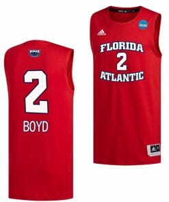 Nicholas Boyd Jersey FAU Owls College Basketball 2023 NCAA March Madness Red #2