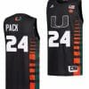 Nijel Pack Jersey Miami Hurricanes College Basketball Black #24 4 Nijel Pack Jersey Miami Hurricanes College Basketball Black #24