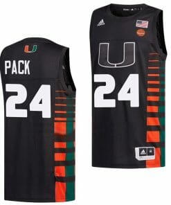 Nijel Pack Jersey Miami Hurricanes College Basketball Black #24