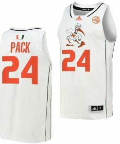 Nijel Pack Jersey Miami Hurricanes College Basketball White #24