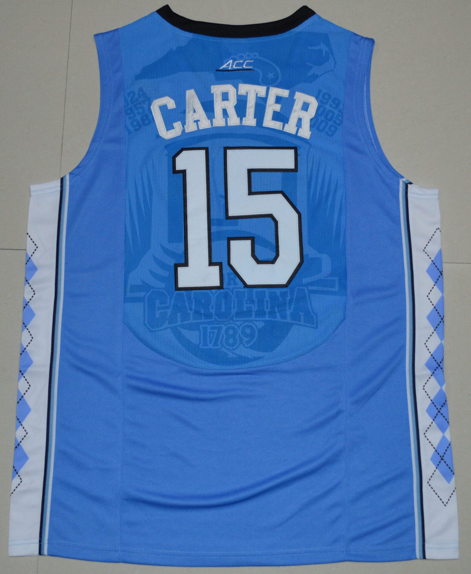 North Carolina Tar Heels #15 Vince Carter NCAA Basketball Jersey B 1 North Carolina Tar Heels #15 Vince Carter NCAA Basketball Jersey B